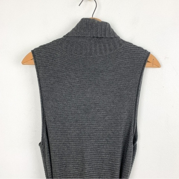 NWOT Laundry by Shelli Segal Gray Knit Cowl Neck Sleeveless Sweater Dress Sz M - Picture 5 of 9